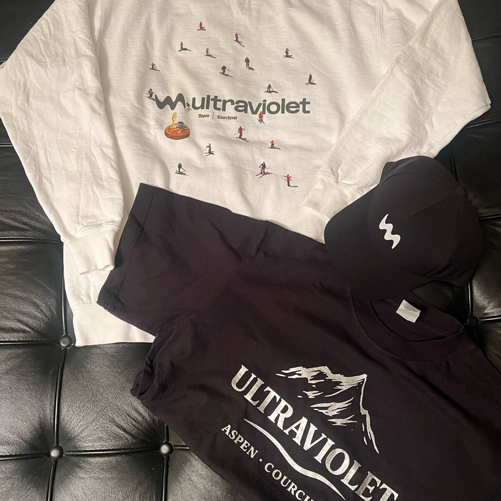Ultraviolet sweatshirt and free hat, and T-shirt to go with.